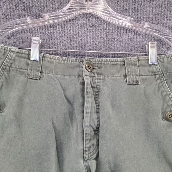 Abercrombie & Fitch Womens Chino Shorts Green Size 10 Cotton Slash Pockets - Picture 6 of 10